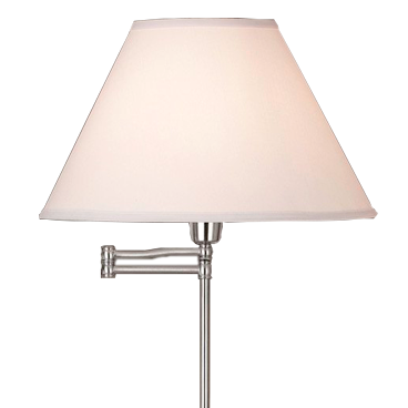 silver floor reading lamp